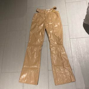 TIGER MIST NUDE STRAIGHT LEG LEATHER PANTS WORN ONCE!!!